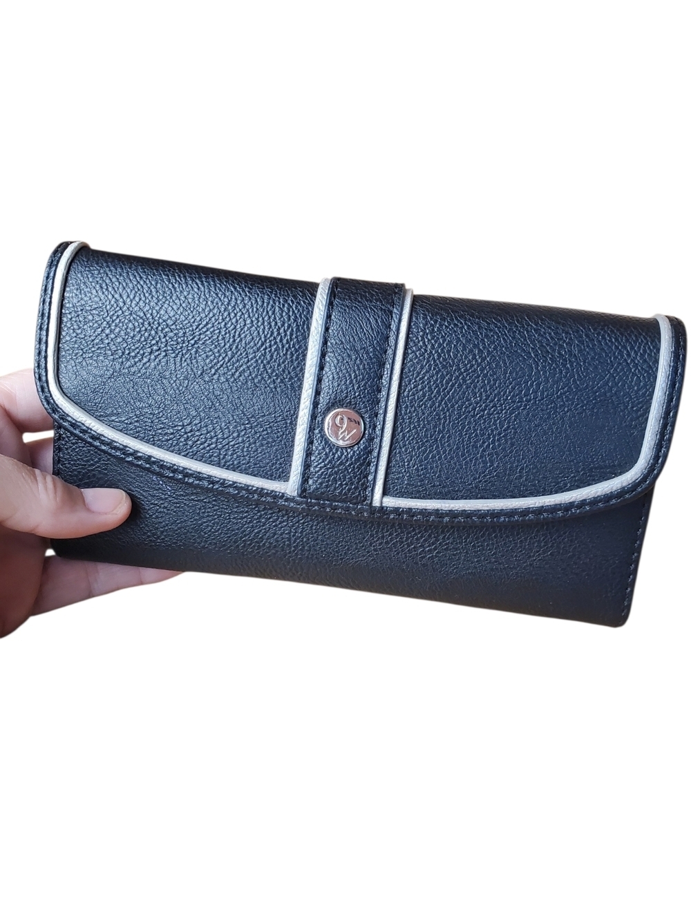 Nine West Black Wallet with Light Trim